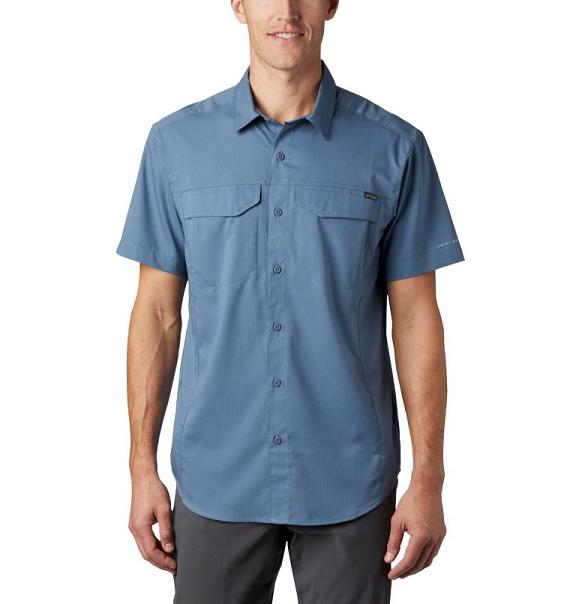 Columbia Silver Ridge Lite Shirts Blue For Men's NZ40192 New Zealand